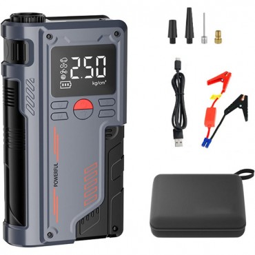 4'ü 1 Arada Şarjlı Akü Takviye Cihazı ve Hava Kompresörü