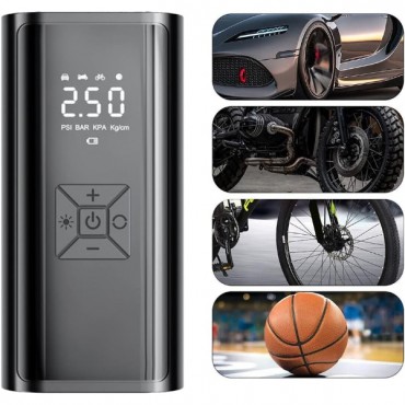 Dijital Ekranlı Şarjlı Taşınabilir Araç Hava Kompresörü