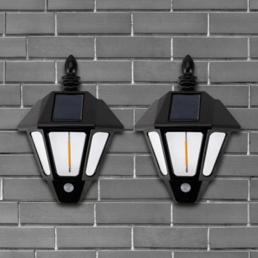 2'li Solar Cob Led Sensörlü Duvar Lambası 