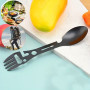 2'li Paket Taktiksel Spork Kaşık Çatal - 5 Fonksiyonlu - Paslanmaz Çelik