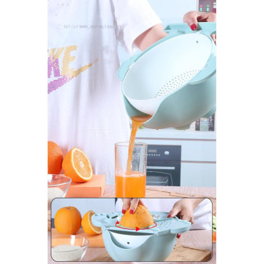 Çok Fonksiyonlu Salata Aparatı - Süzgeçli Doğrayıcı Kase 