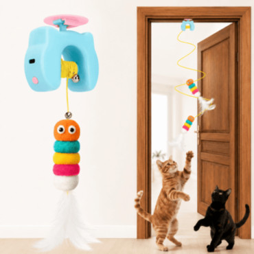 Otomatik Yo-Yo Kedi Oyuncağı - Şarjlı Oyuncak - Makaralı 