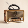 Solar Panelli LED Fenerli FM Radyo - Nostaljik Tasarım - Şarjlı - Bluetooth Özellikli 