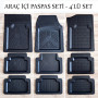 Araç İçi Paspas Seti - 4'lü Set - Karışık Desenler - Kauçuk - Kaymaz Yüzey 