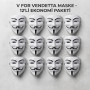 V for Vendetta Maskesi - 12'li Paket - Plastik 