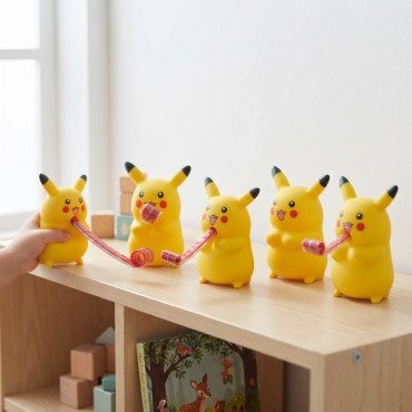 Düdüklü Pikaçu Tasarımlı Squishy - 12'li Paket - Sesli Oyuncak 