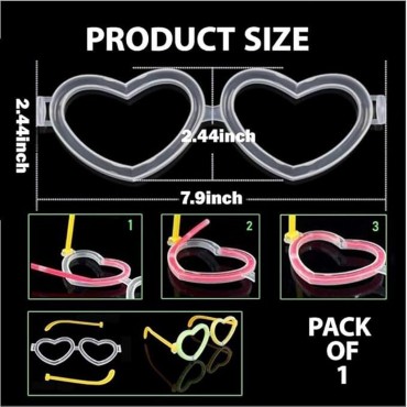 Glow Kalpli Fosforlu Gözlük 6’lı Renkli Set – Neon Parti