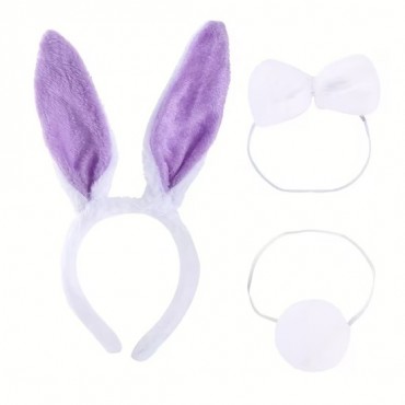 Lila Mor Tavşan Kostüm Seti Kız Çocuk – Tütü Etekli 4 Parça