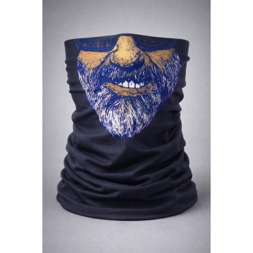 Sakallı Yüz Desenli Çok Amaçlı Buff – Yüz, Boyun Maskesi ve Bandana No 1 