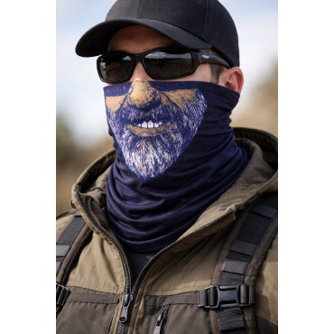 Sakallı Yüz Desenli Çok Amaçlı Buff – Yüz, Boyun Maskesi ve Bandana No 1 