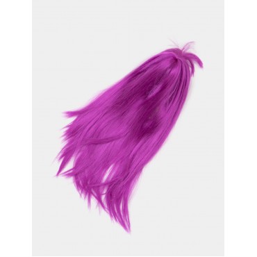 Fuşya Renk Düz Kesim Uzun Parti Peruğu Takma Saç