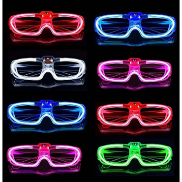 Glow Model 3 Farklı Fonksiyonlu Işıklı Parti Gözlüğü Karışık Renk 12 Adet