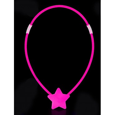 Glow Yıldız Kolye - Glow Kolye - Glow Partisi Yıldız Kolye 6 Adet