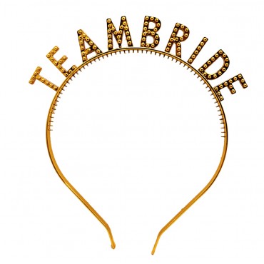 Altın Renk Team Bride Taç Plastik – Gelin ve Nedime Tacı