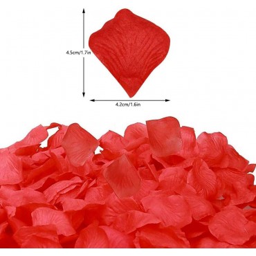 Kırmızı Renk Gül Yaprağı Şekilli Konfeti – 1 Paket 100 Adet