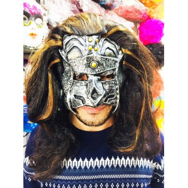 Lateks Savaşçı Maskesi Terminatör Maskesi Saçlı