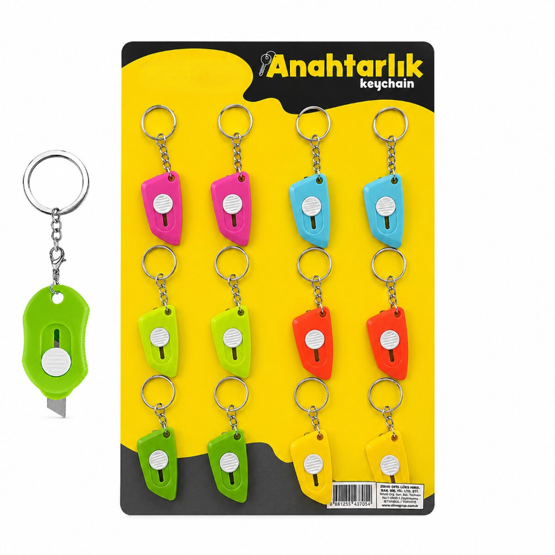 Mini Falçata Anahtarlık - Plastik Gövde - Karışık Renk - 1 Adet - görsel 4