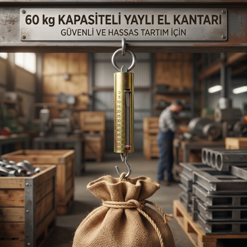 Büyük Yaylı Demir El Kantarı - 60 KG Kapasiteli - Mekanik El Terazisi  - 2