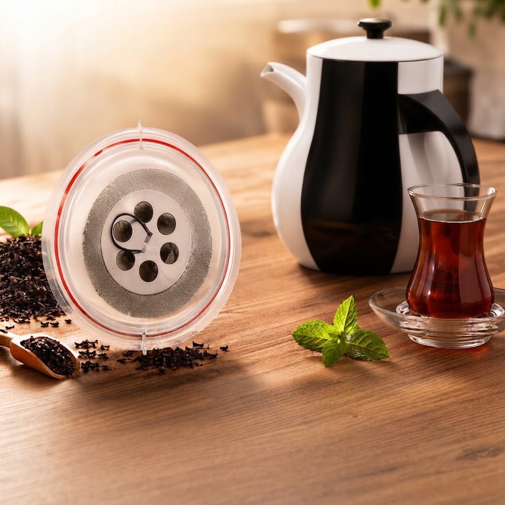  Sök Tak Çay Süzgeci – Paslanmaz Çelik Yıldız Tasarımlı Sökülebilir Çay Süzgeci - 2