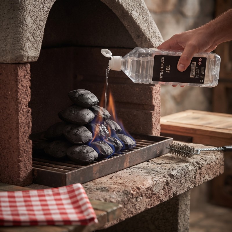 Çok Amaçlı Kokusuz Jel Yakıt - Dumansız Şömine ve Barbekü Yakacağı - 1 Litre  - 2