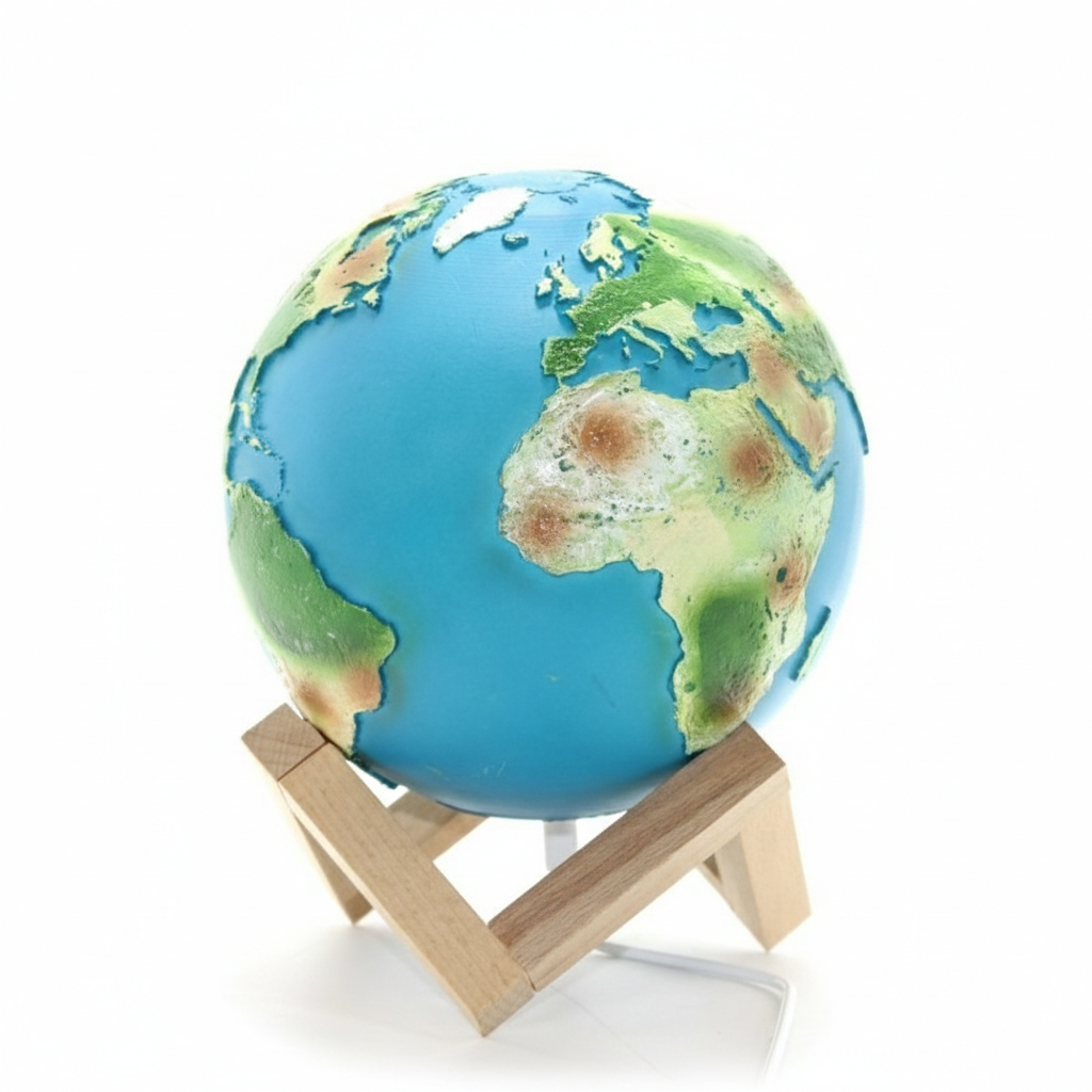 Standlı Işıklı Dünya Küre 