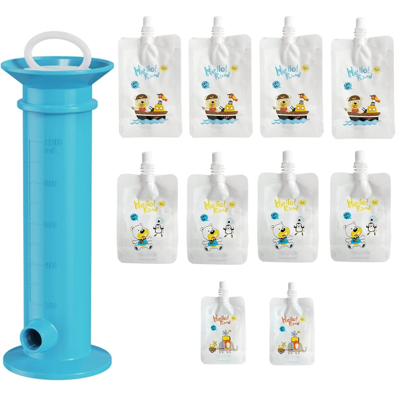 Bebek Püre Doldurma Aparatı Seti - 10 Yedek Püre Paketli - 3