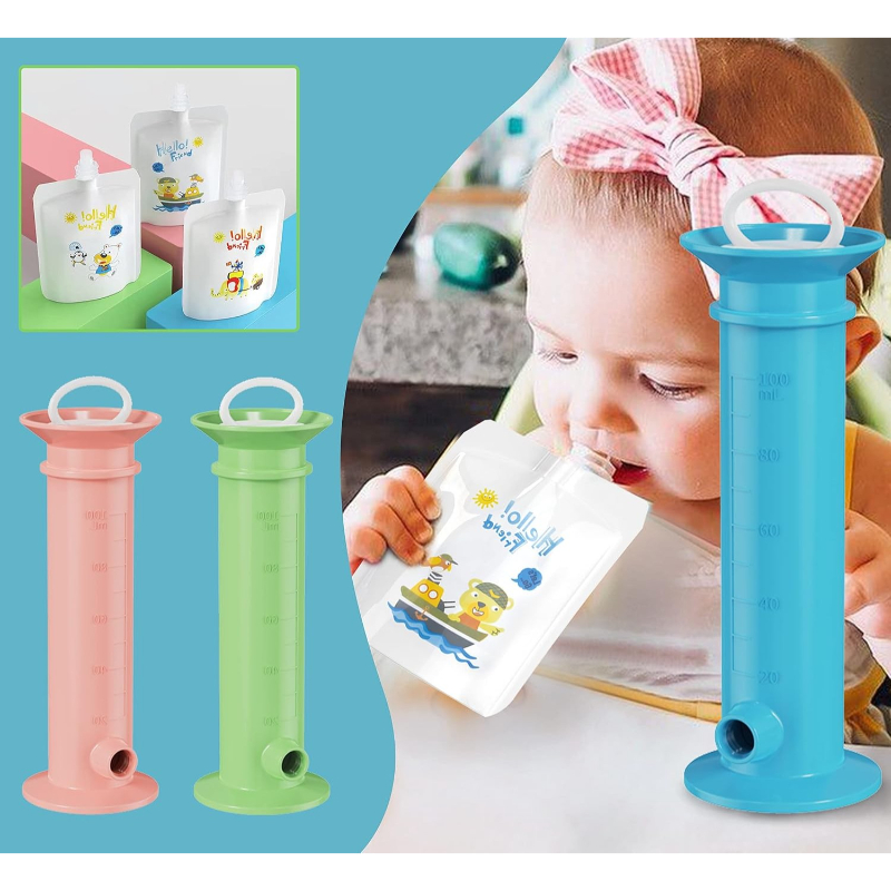 Bebek Püre Doldurma Aparatı Seti - 10 Yedek Püre Paketli - 4