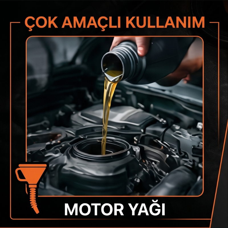Çelik Süzgeçli Huni - Spiralli ve Sabit Borulu - 2.2 Litre Kapasite - 5