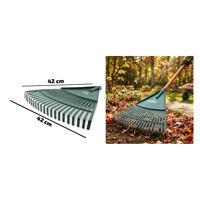 20 Dişli Yaprak Tırmığı - Plastik - 42 cm Genişlik - 3