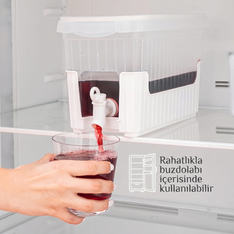 Su ve Meşrubat Sebili - Buzdolabı Uyumlu - Musluklu - Kapaklı - 2