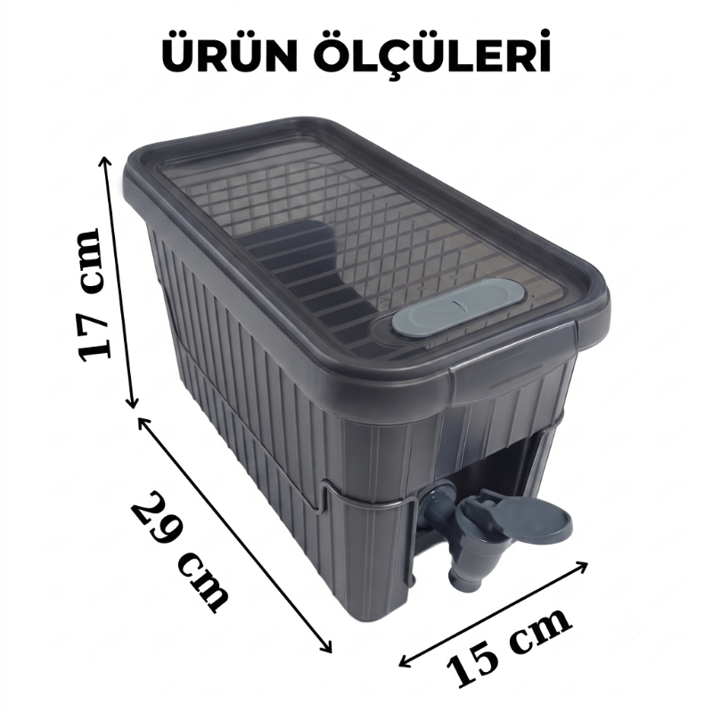 Su ve Meşrubat Sebili - Buzdolabı Uyumlu - Musluklu - Kapaklı - 3