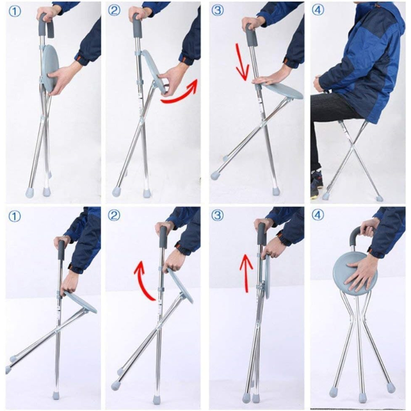 Katlanabilir Baston Sandalye - Oturaklı - 88 cm  - 5