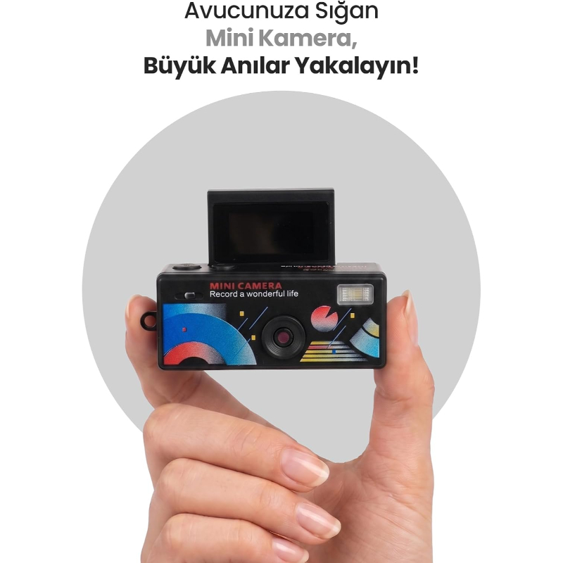 Dijital Mini Anahtarlık Kamerası - Katlanır Ekran - 1080p Çözünürlük  - 2