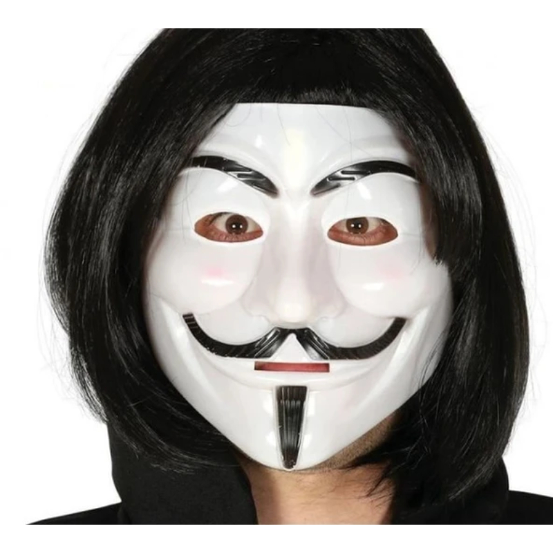 V for Vendetta Maskesi - 12'li Paket - Plastik  - 4