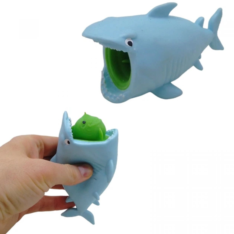 Sürpriz Karakterli Köpek Balığı Tasarımlı Squishy - 12'li Paket - Minik Balıklı - görsel 2