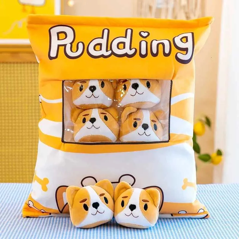 Pudding Peluş Yastık - 8 Mini Peluş - Oyuncaklı Yastık - görsel 5