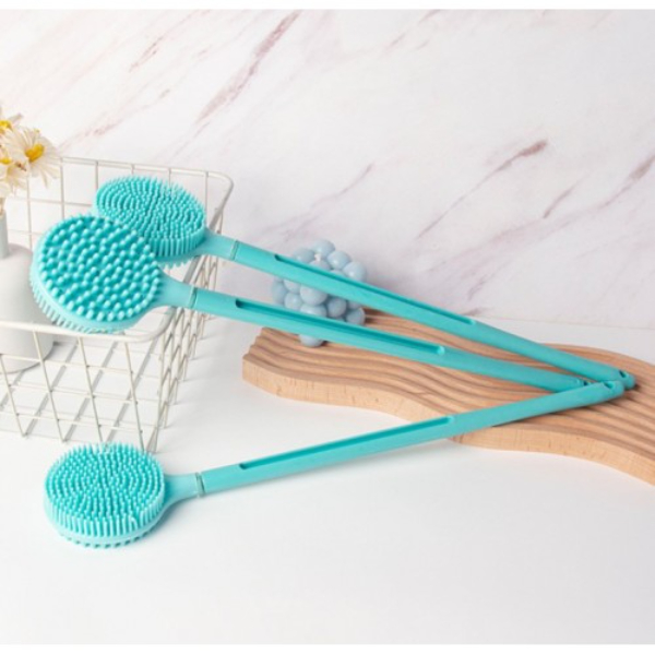 Çift Taraflı Silikon Uzun Saplı Banyo Fırçası - 3