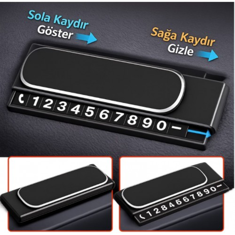 Araç İçi Numaratör - Kayar Kapaklı - Fosforlu Torpido Üstü - 4