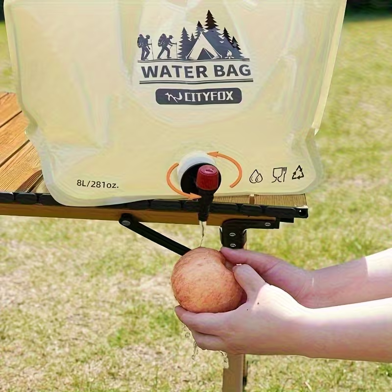 8 Litre Katlanabilir Musluklu Su Kabı - Kamp ve Doğa - Taşıma Kulplu - 3
