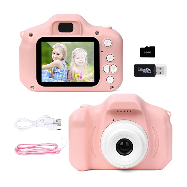 Mini Kamera Fotoğraf Makinesi Pembe - 4