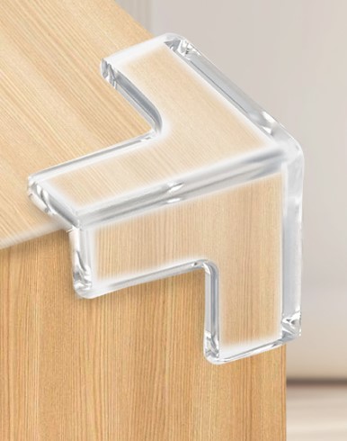 8'li Set Silikon Şeffaf Masa Kenarı Koruma Aparatı