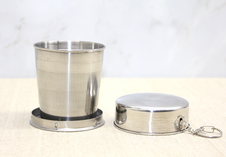 Katlanabilir Tekli Paslanmaz Çelik Shot Bardak - Model 1 