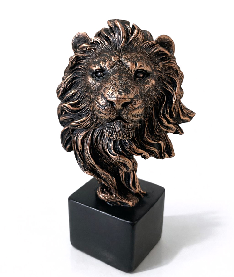 14x9 cm Polyester Aslan Büstü 