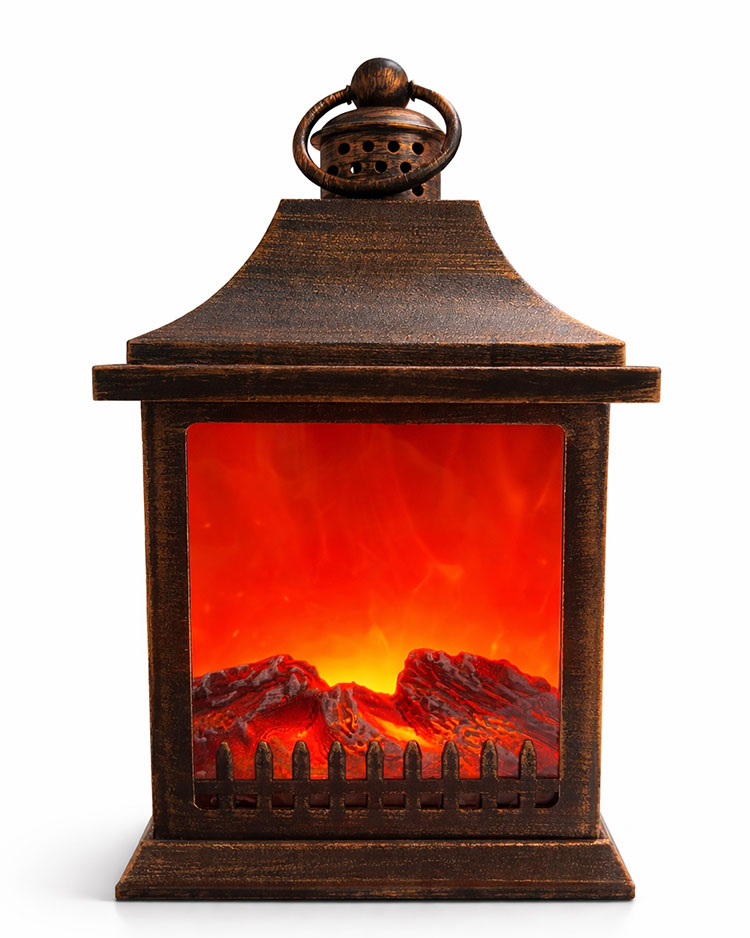 Dekoratif Ledli Şömine Lamba Model 2