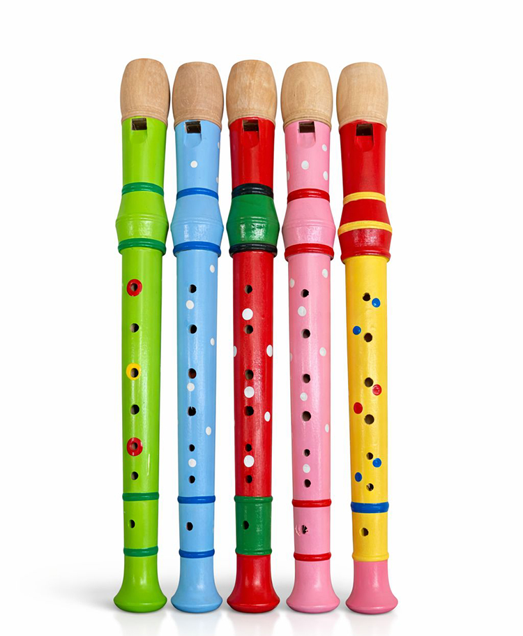 Ahşap Renkli Flüt Büyük 