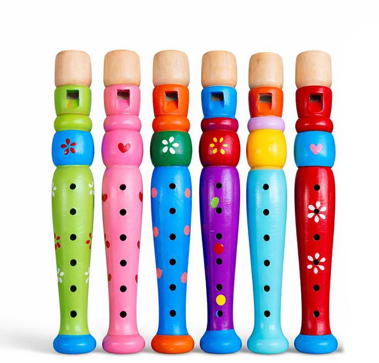 Ahşap Renkli Flüt Küçük 