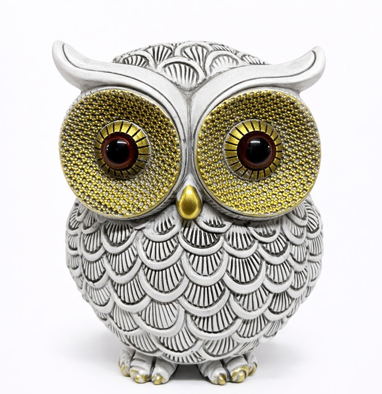 10x7 cm Polyester Baykuş Figürü