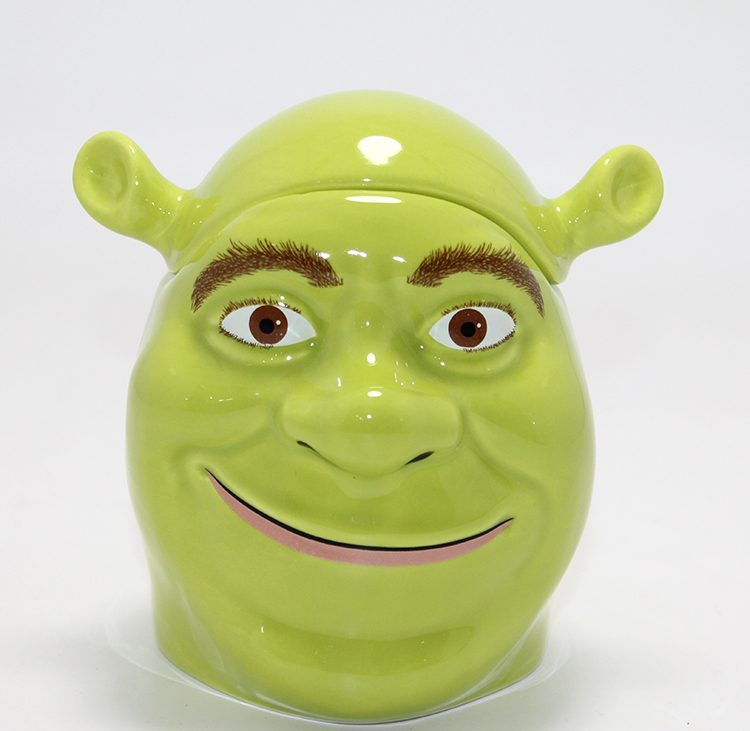 3D Shrek Tasarımı Porselen Kupa Bardak (Büyük Boy)