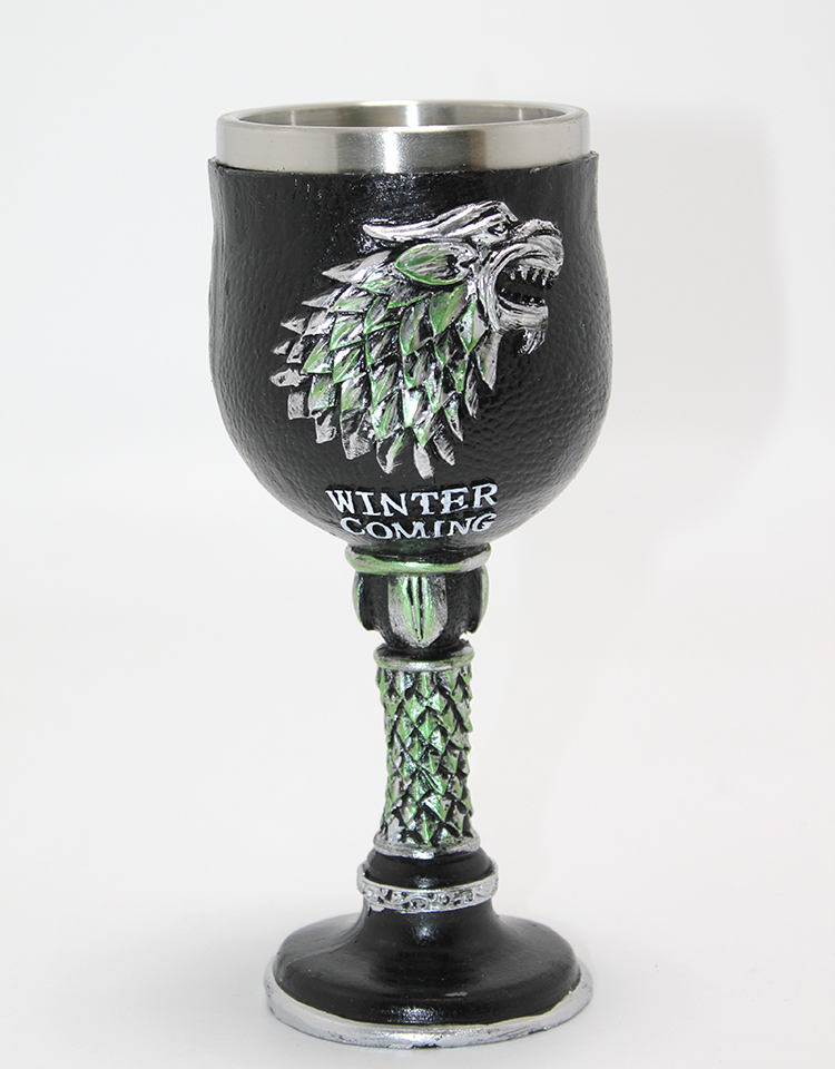 Game Of Thrones House Stark 3D Kabartmalı Çelik Kadeh Bardak 