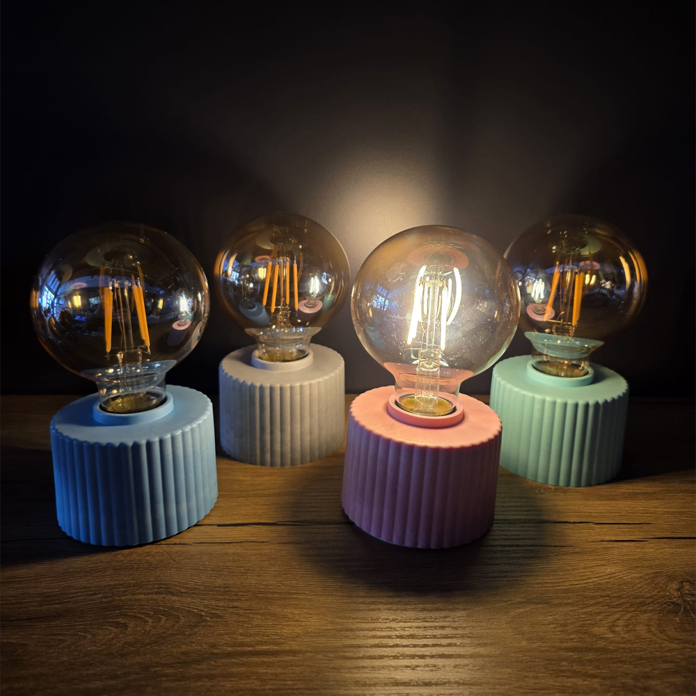 Ampul Tasarımlı Retro Masa Lambası - 4